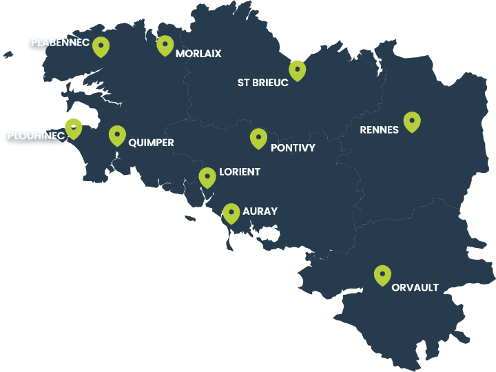 Carte des agences